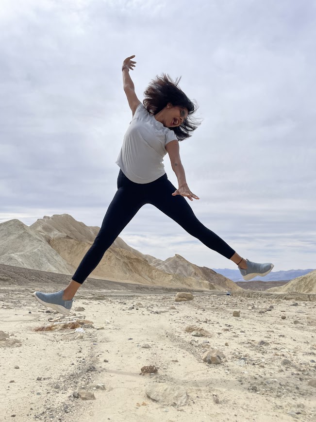 Jumping in Death Valley — momentum made visible